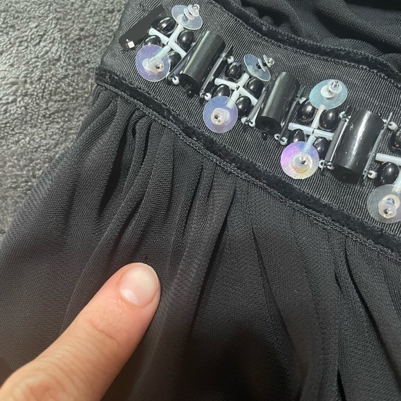 NWT Dolce & Gabbana Midi Black Coctail Dress One Strap Beaded Zip 44 - Picture 12 of 14